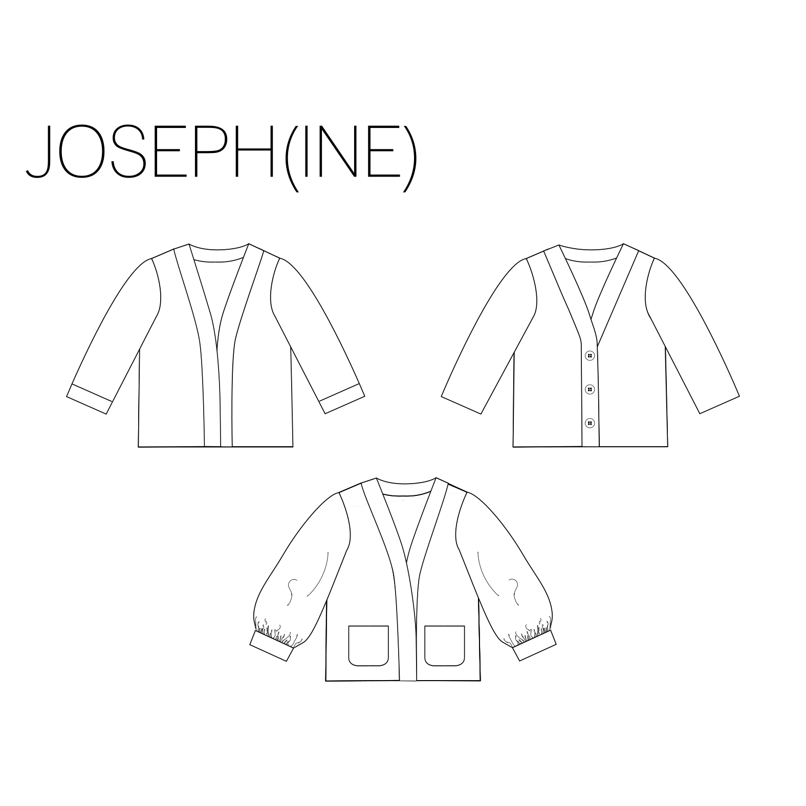 Joseph(ine) | Vest meisje & jongen | Papieren patroon