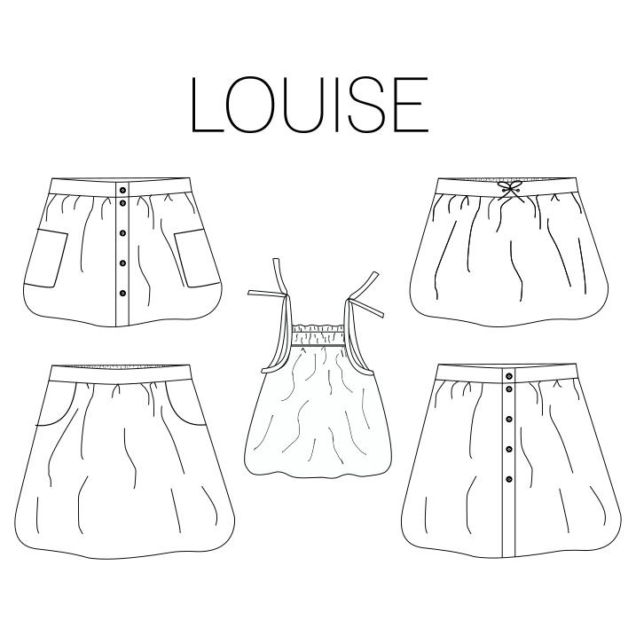 Louise | Rok & Top meisje | Papieren patroon
