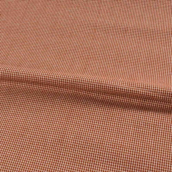 Handgeweven katoen khadi | Brown white check