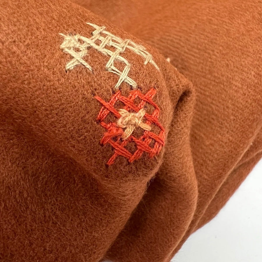 Katoen flanel | Embroidery Brown