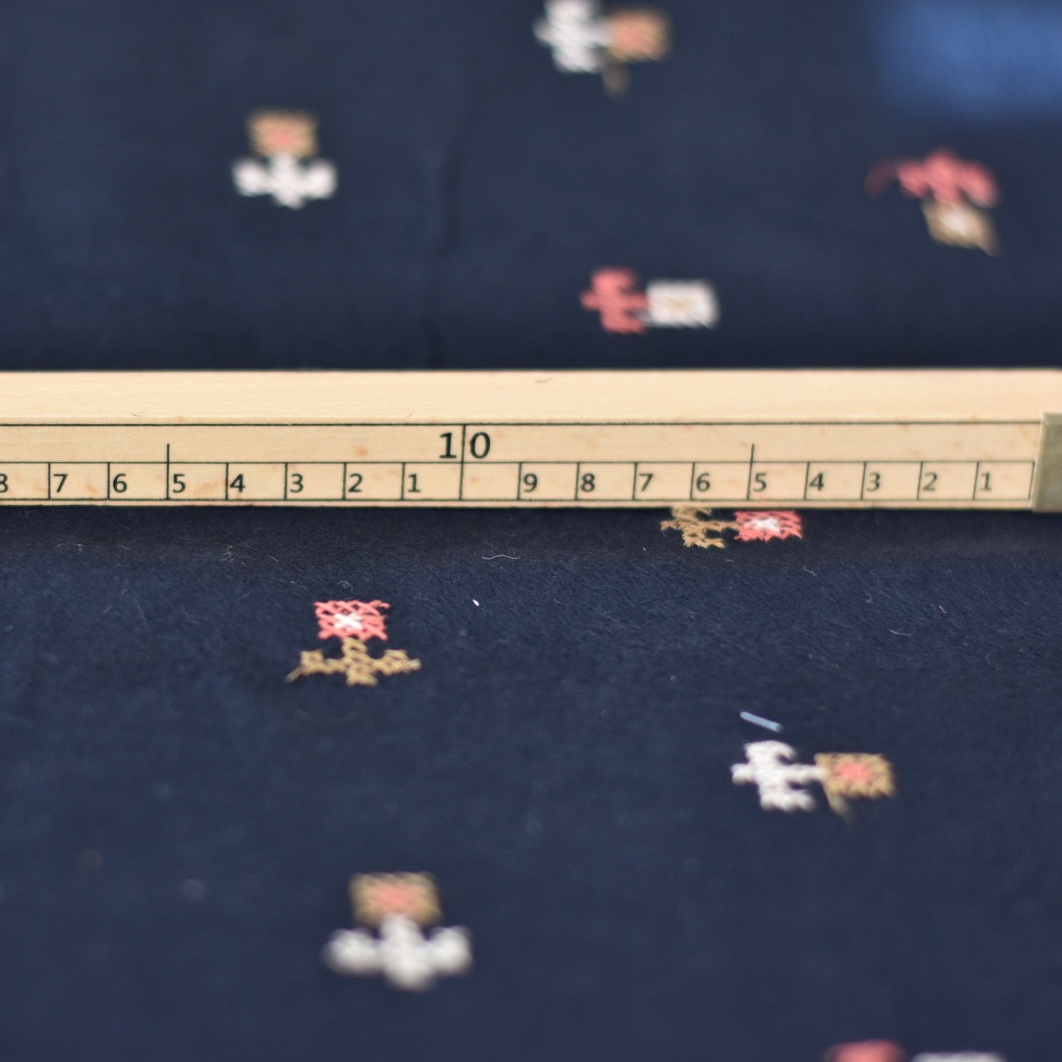 Katoen flanel | Embroidery Black