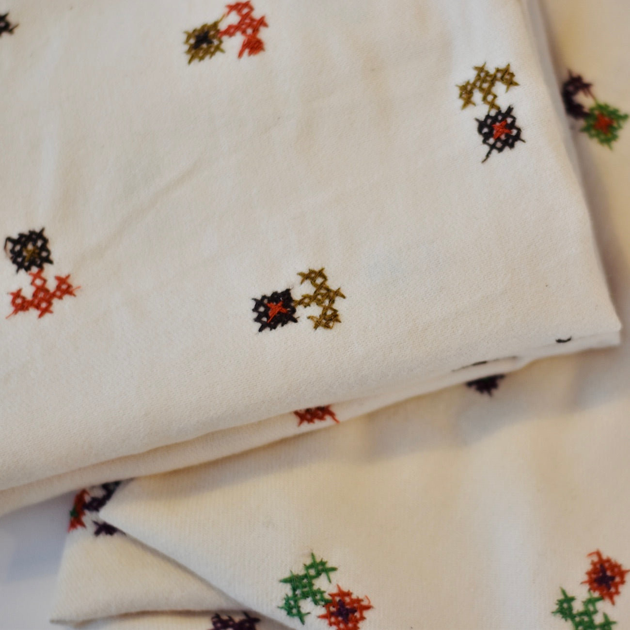 Katoen flanel | Embroidery Ecru