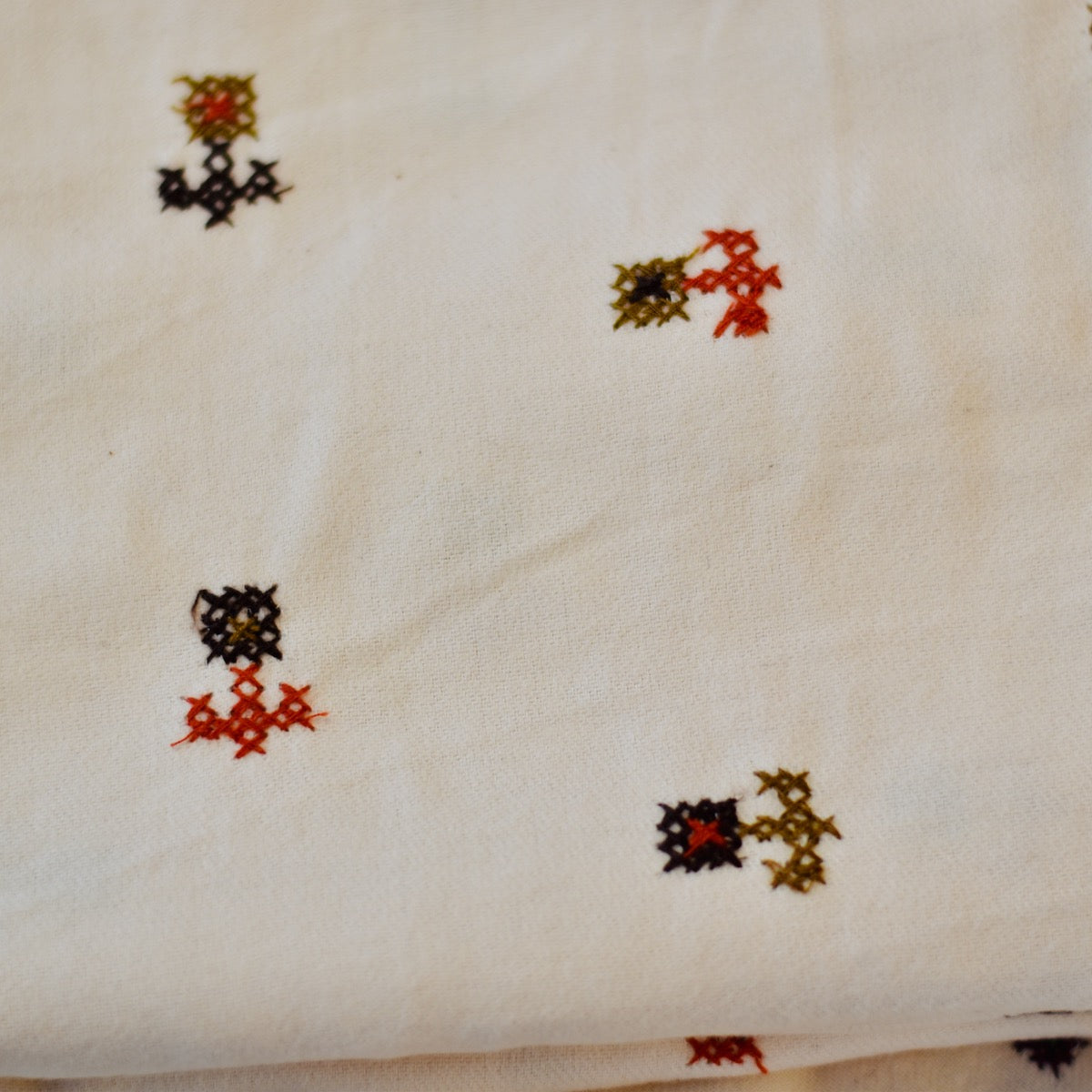 Katoen flanel | Embroidery Ecru