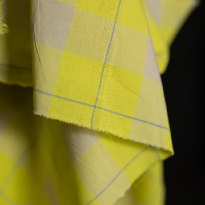 Biologisch katoen batist | Meringue Watercolour Cotton Check