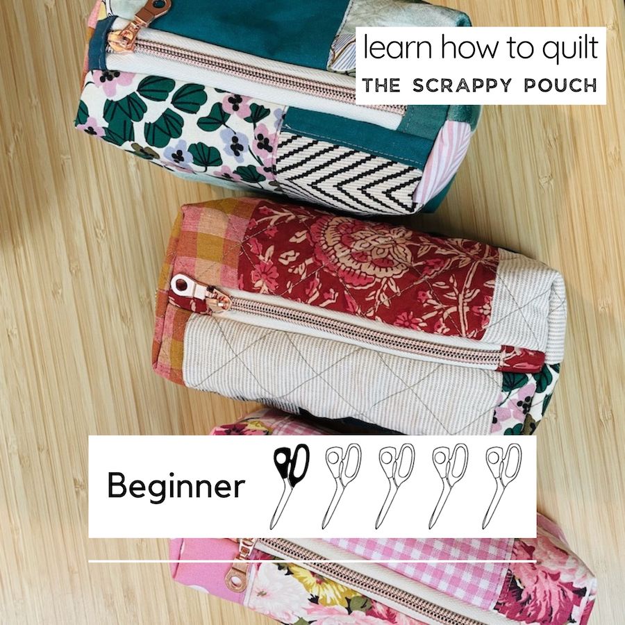 Quilt a Scrappy Pouch - Sunday January 26 '25 (ENGLISH)