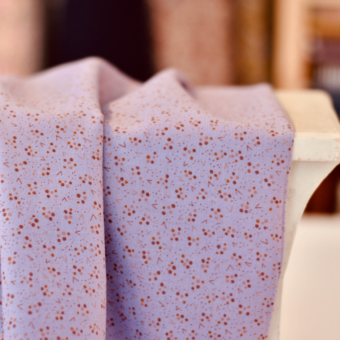 Wollen crêpe | Lilac dot