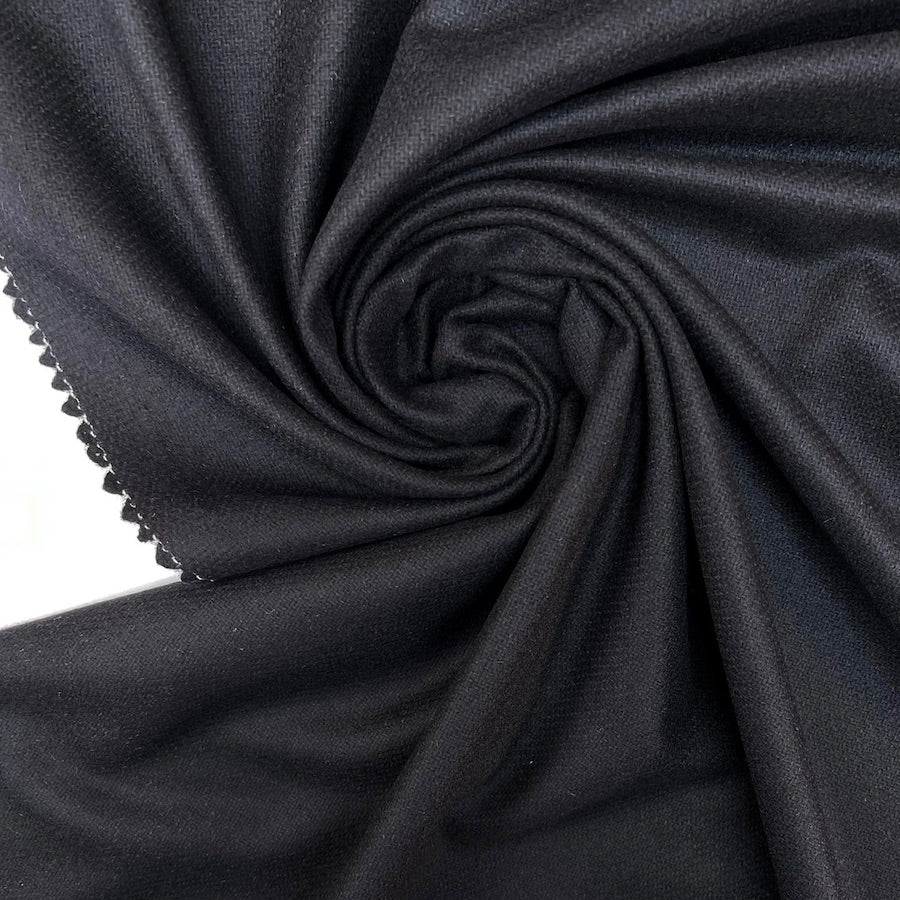 Wollen tweed | Black