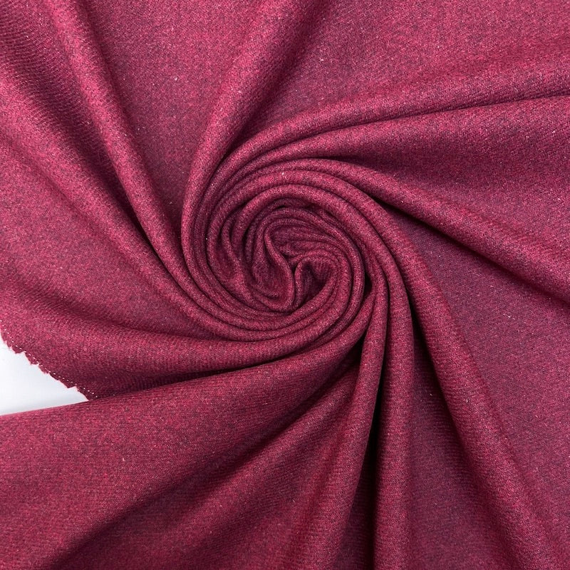 wollen tweed stof donkerrood