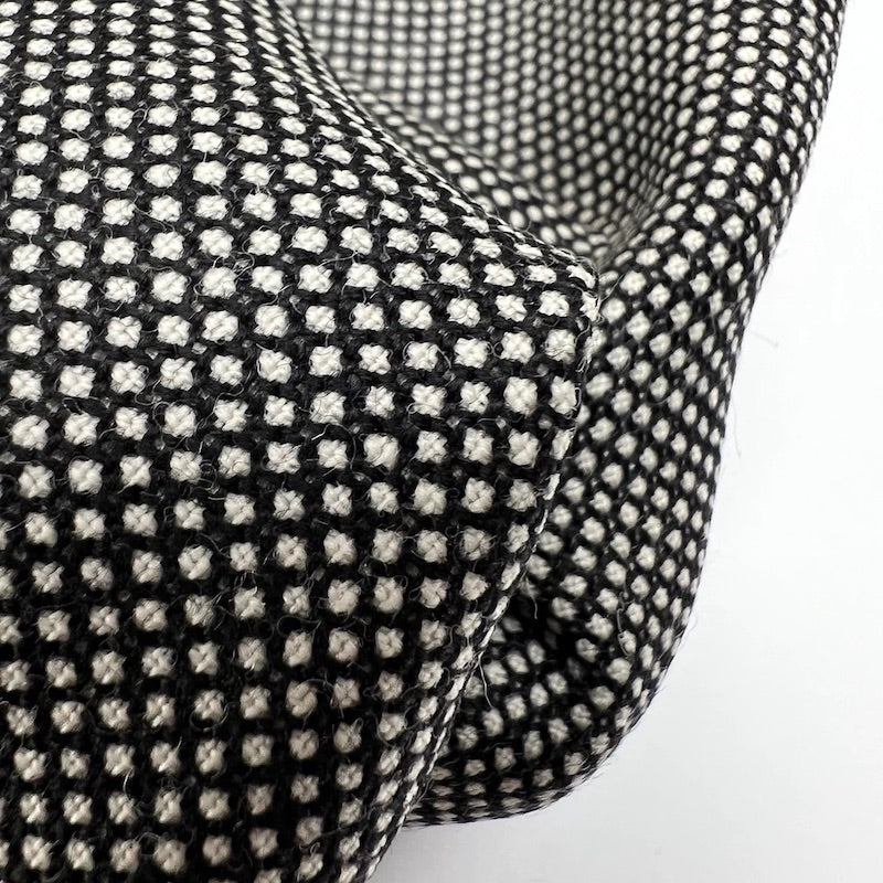 wollen stof zwart wit