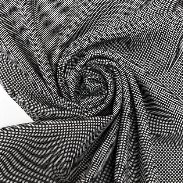 wollen stof zwart wit